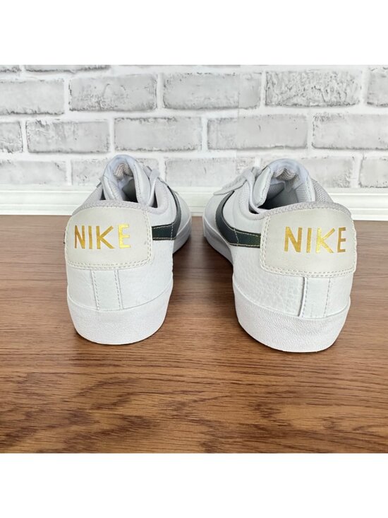 ⭐Nike Blazer Low Premium Sz 10 Mens Shoes White Metallic Gold Sneaker BQ7460-101 main image 7